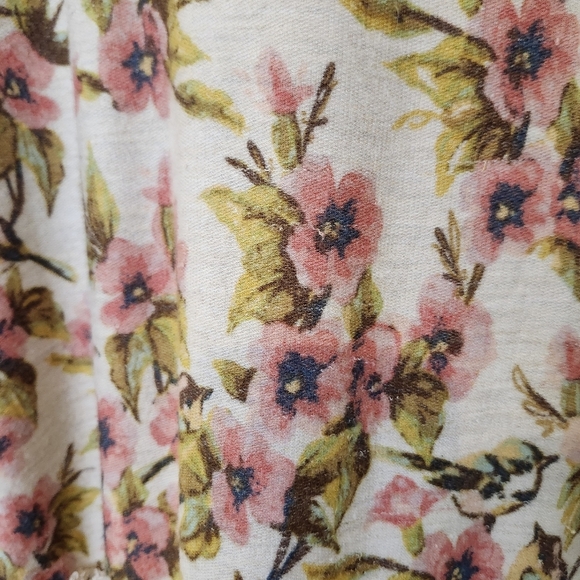 Disney X LC Lauren Conrad Women's Floral Top Size L Pink Cherry Blossom FLAWS - Picture 6 of 11